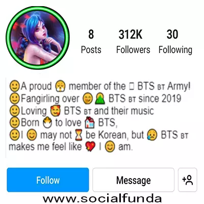 Instagram Bio For BTS Army Girl