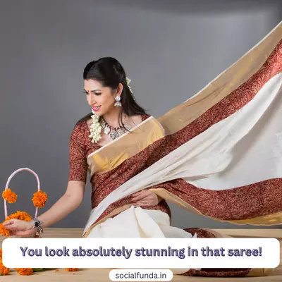 Looking Beautiful In Saree Comments